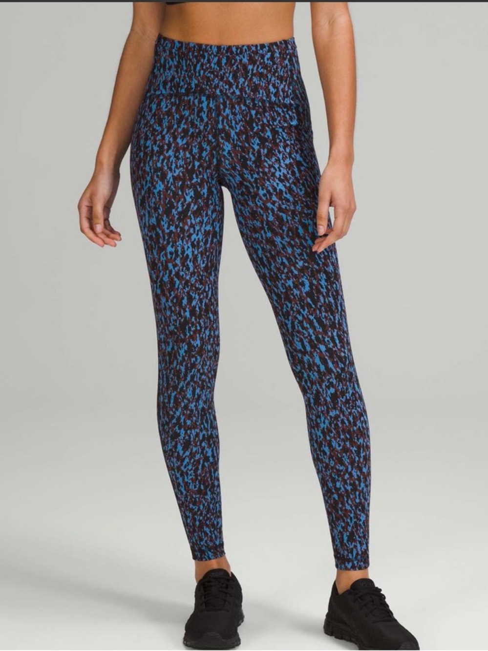 NWOT Lululemon Swift Speed High Rise Tights 28” in Leopard Camo Blue Nile Multi